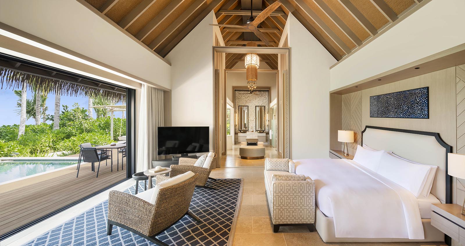 Two Bedroom Beach Villa With Pool at Waldorf Astoria Maldives Ithaafushi - photo 1