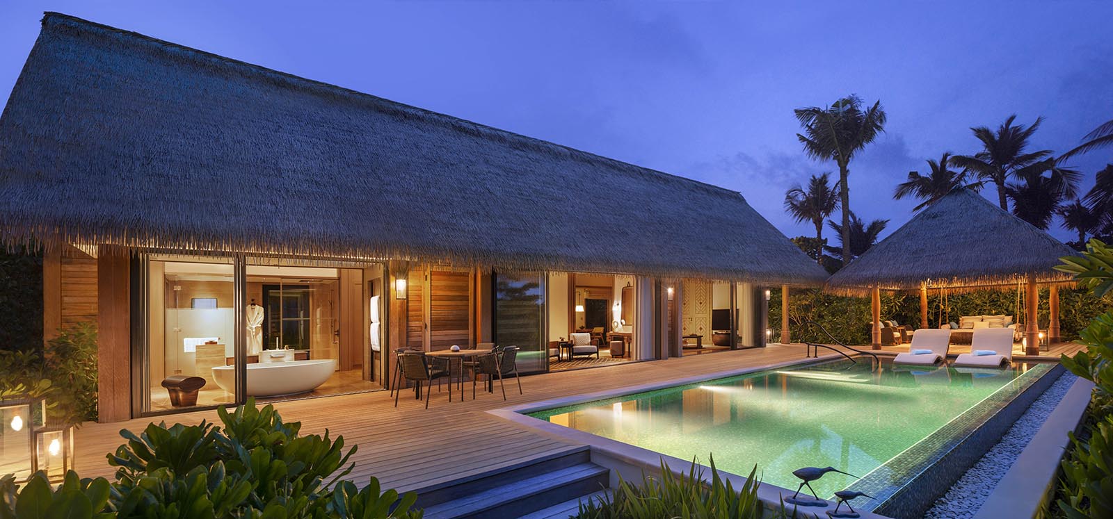 Two Queen Bedded Beach Villa With Pool at Waldorf Astoria Maldives Ithaafushi - photo 1