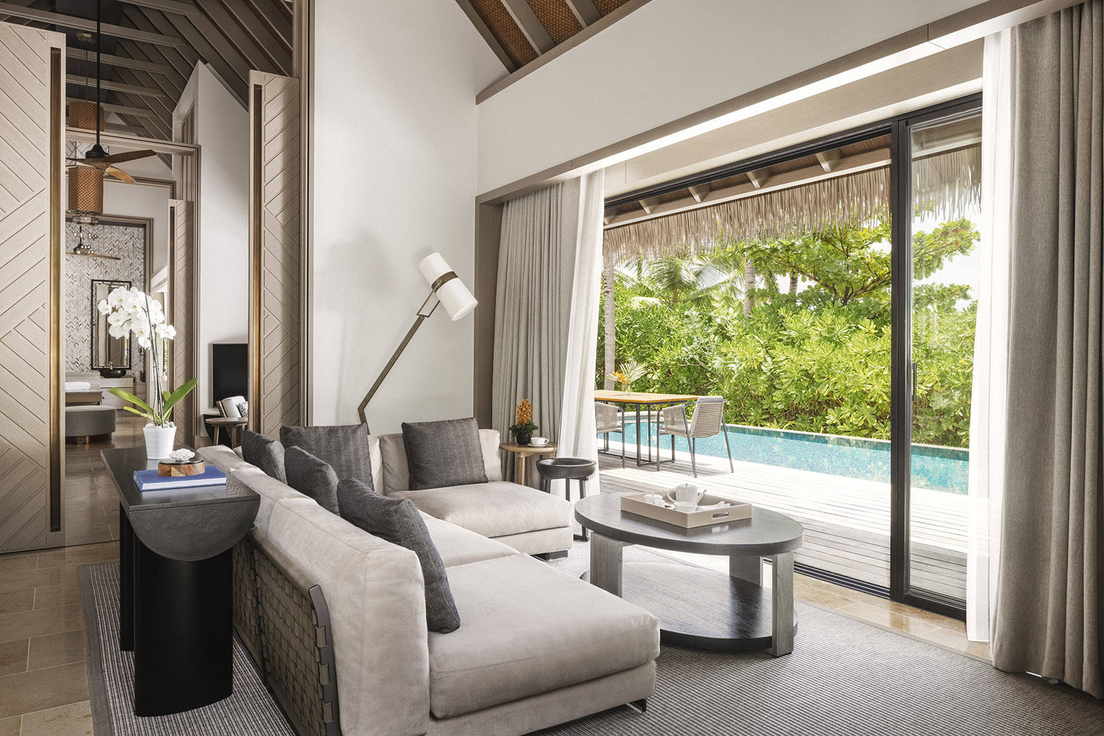 Two Queen Bedded Grand Beach Villa With Pool at Waldorf Astoria Maldives Ithaafushi - photo 1