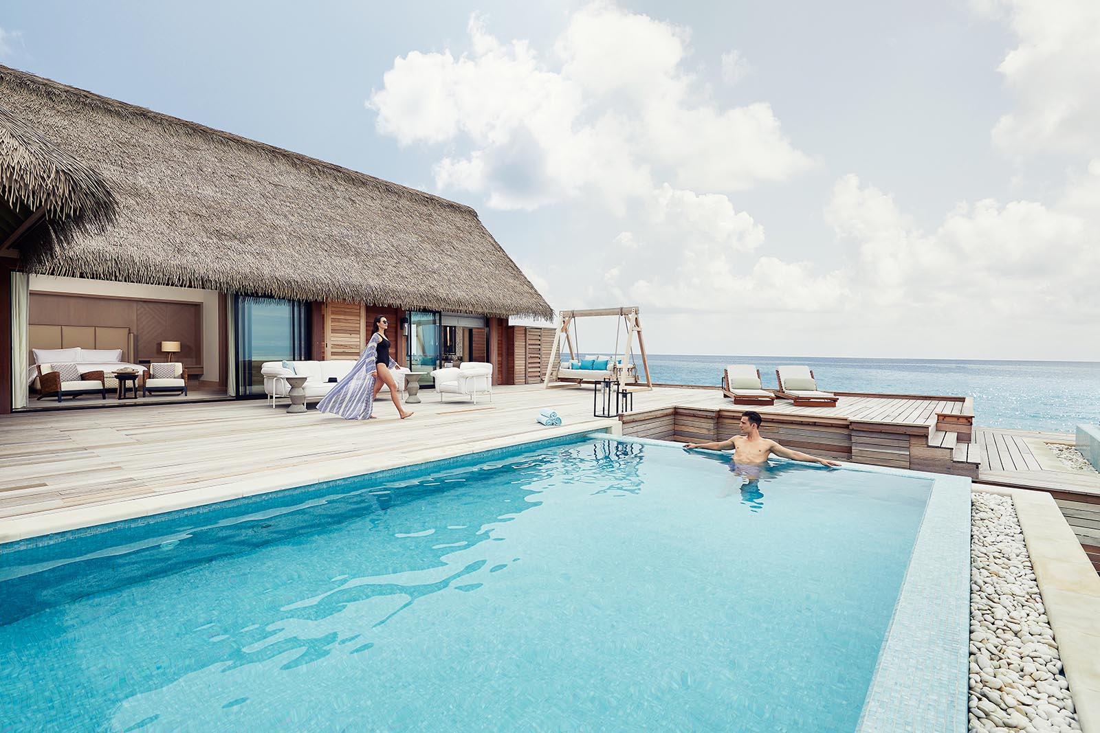 Two Queen Bedded Grand Overwater Villa With Pool at Waldorf Astoria Maldives Ithaafushi - photo 1